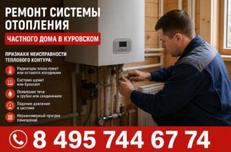 Ремонт системы отопления частного дома в Куровском