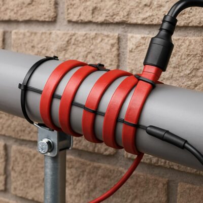 Установка нагревательного кабеля для труб