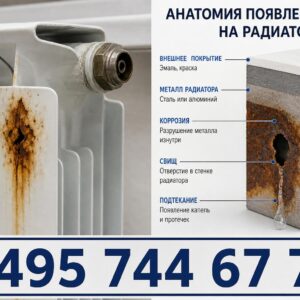 Ржавое пятно на радиаторе