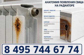 Ржавое пятно на радиаторе