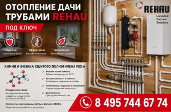 Отопление дачи трубами Rehau под ключ