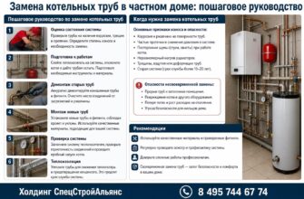 Замена котельных труб в частном доме