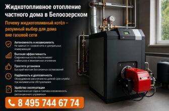 Жидкотопливное отопление частного дома в Белоозерском