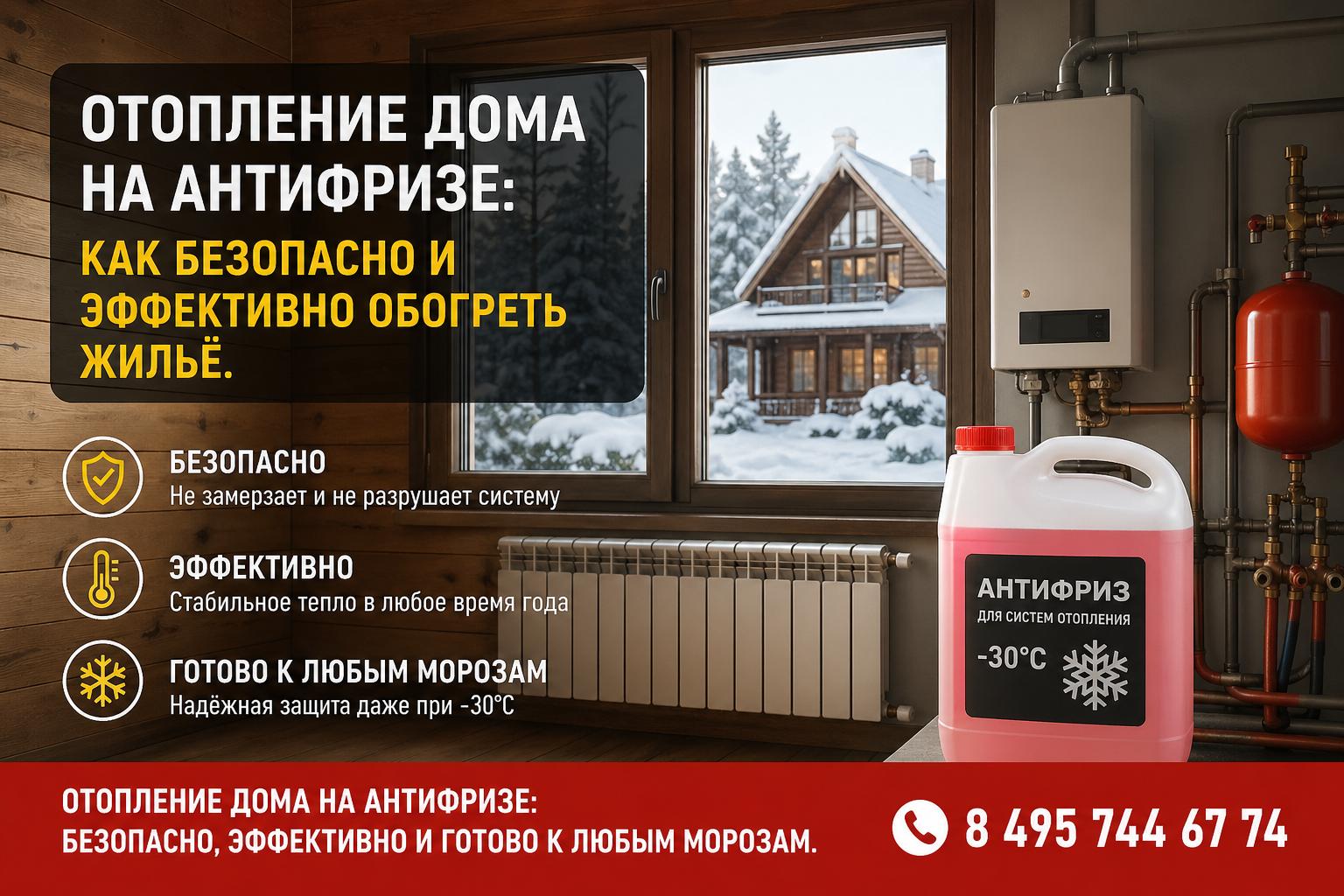 Отопление дома на антифризе: безопасно, эффективно и готово к любым морозам