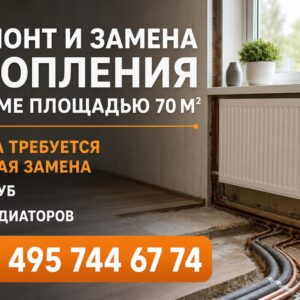 Ремонт и замена отопления в доме площадью 70 м²