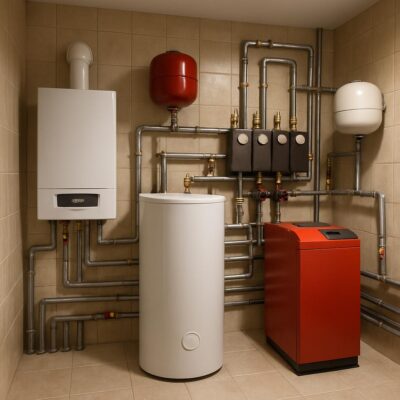 Отопление и котельная для частного дома 120 м²