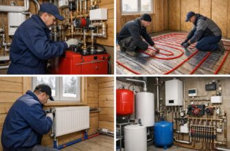 Установка отопления на даче