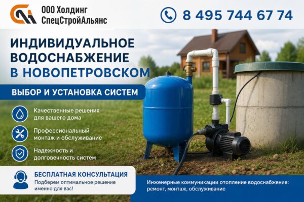 Индивидуальное водоснабжение в Новопетровском