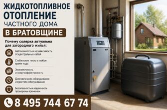 Жидкотопливное отопление частного дома в Братовщине