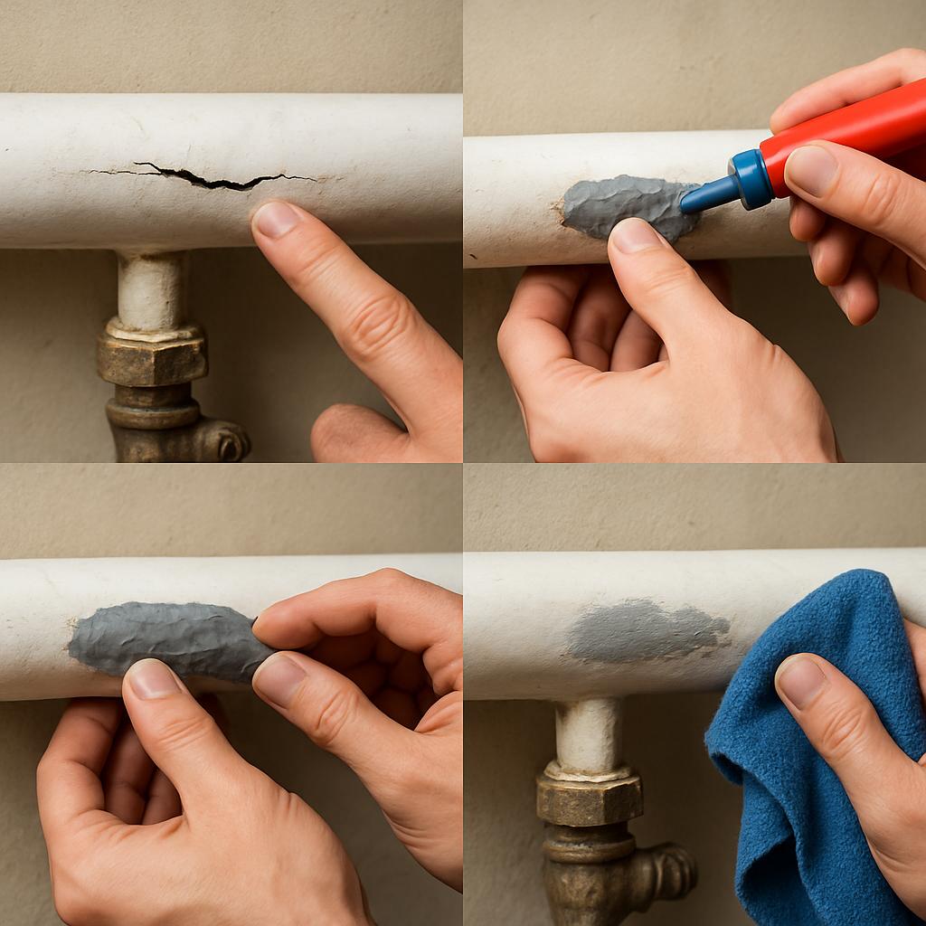 Ремонт трещин в трубах водяного отопления Ремонт трещин в трубах водяного отопления