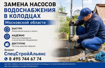 Замена насосов водоснабжения в колодцах Московской области