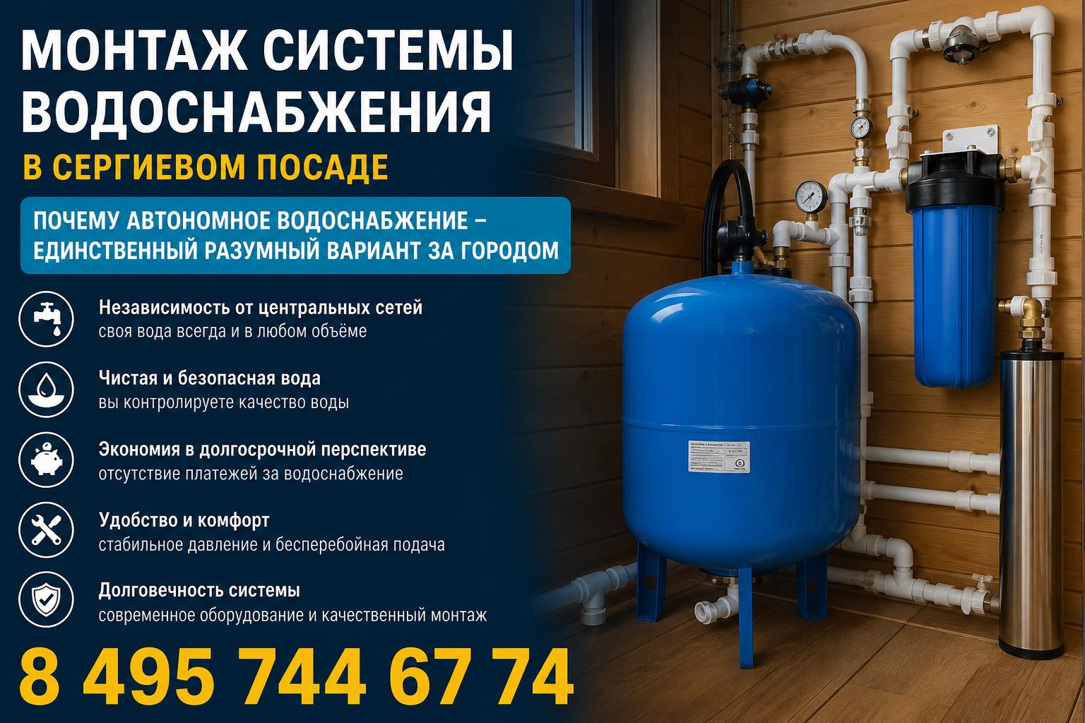 Почему автономное водоснабжение - единственный разумный вариант за городом Почему автономное водоснабжение - единственный разумный вариант за городом