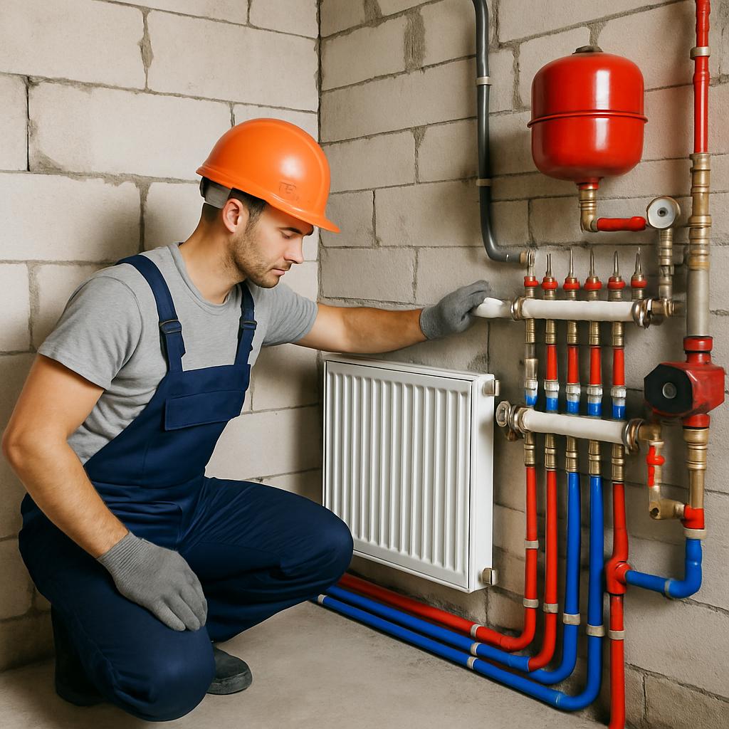 Монтаж отопления под ключ в Бронницах