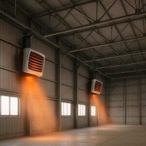 Отопление ангара тепловентиляторами Volcano