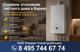 Газовое отопление частного дома в Бирево