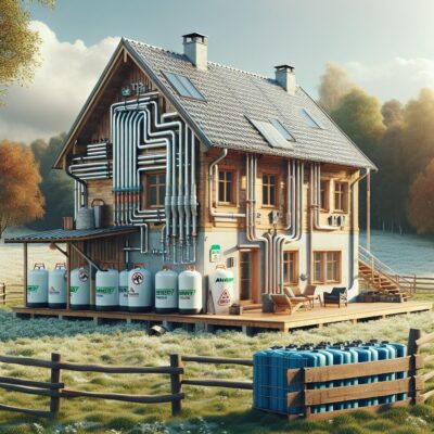 Комбинированное отопление дачи на антифризе