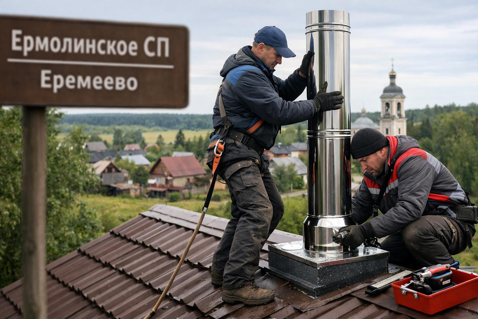 Ермолинское СП Еремеево ► Стоимость монтажа дымохода: выбирайте профессионалов