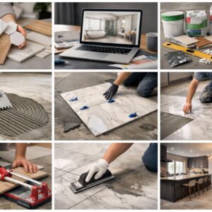 Укладка плитки в коттедже