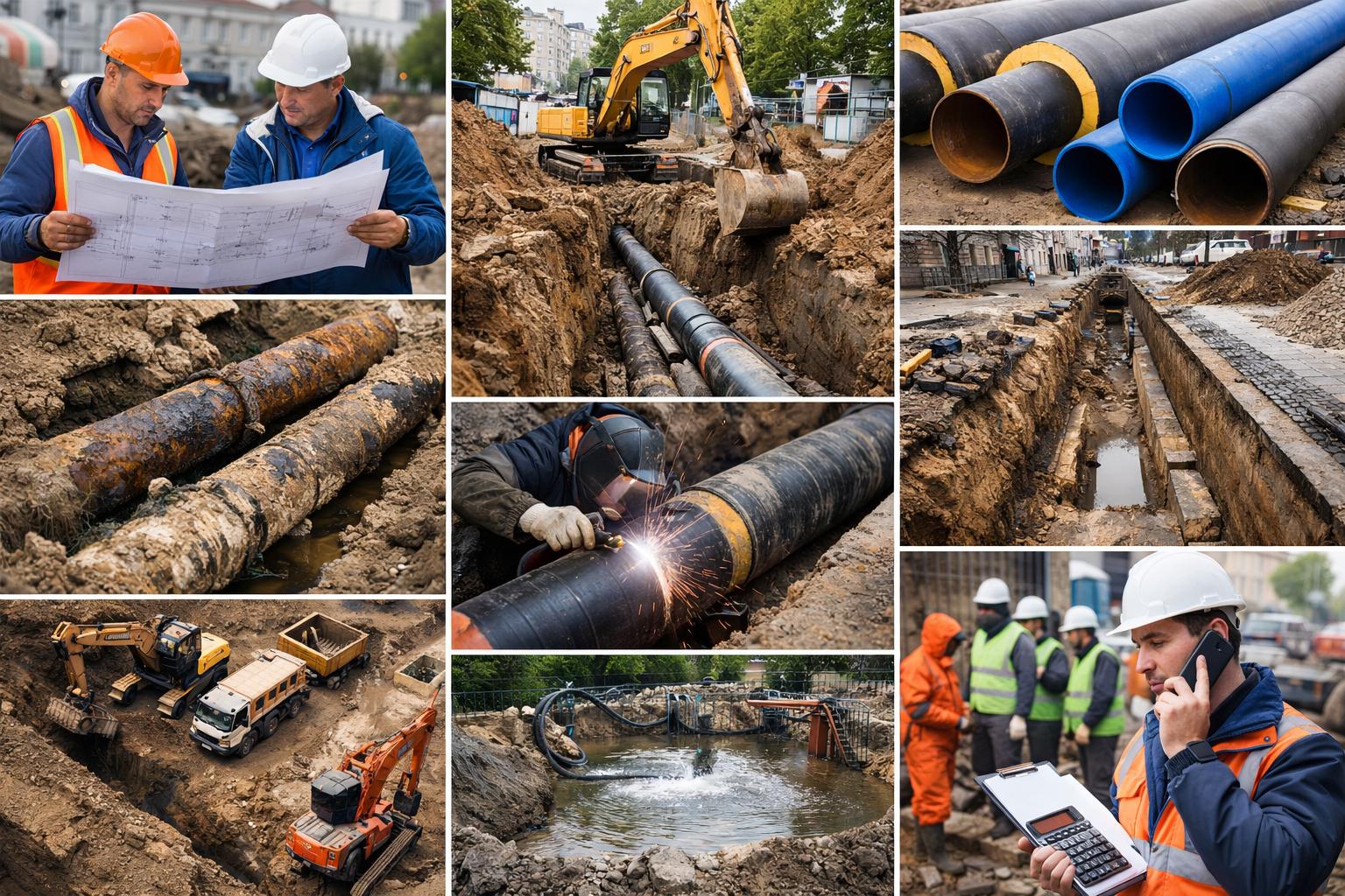 Факторы, формирующие цену замены подземного трубопровода отопления и водоснабжения