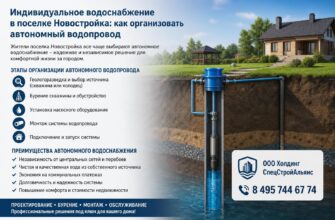 Индивидуальное водоснабжение в поселке Новостройка