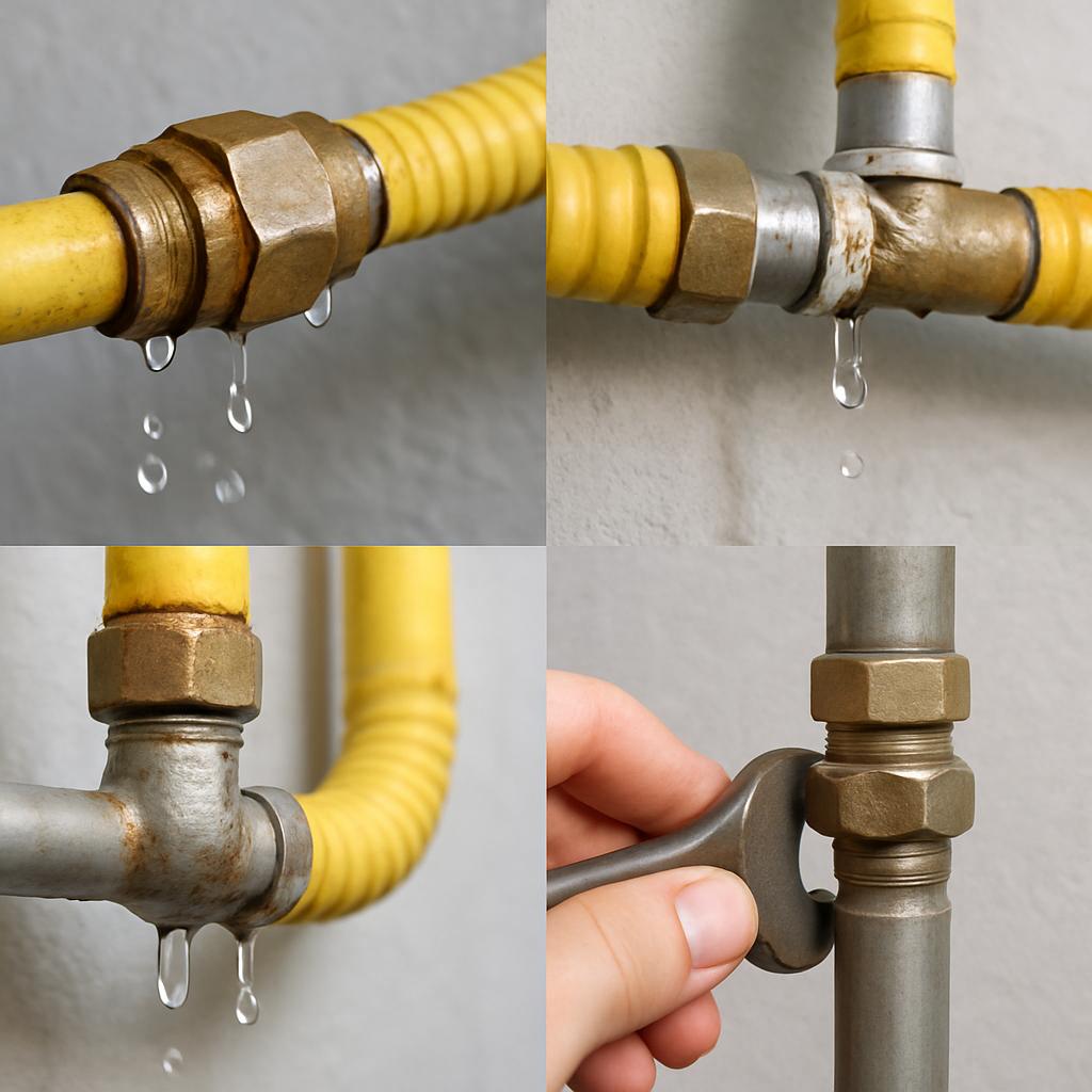 Причины и устранение протечек в местах соединений труб газового отопления Причины и устранение протечек в местах соединений труб газового отопления