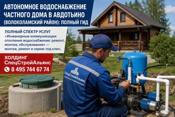 Автономное водоснабжение частного дома в Авдотьино (Волоколамский район)