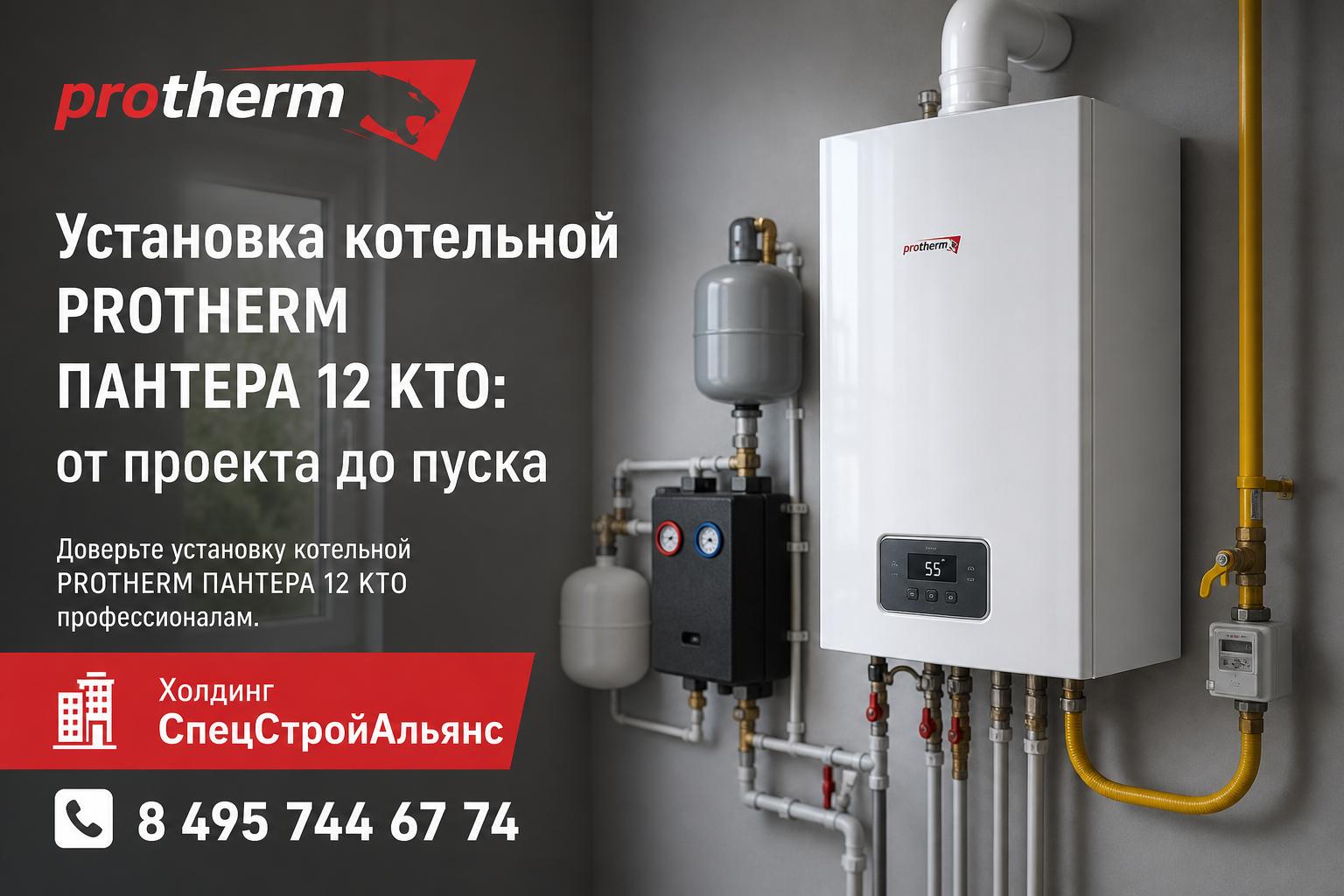 Доверьте установку котельной PROTHERM ПАНТЕРА 12 KTO профессионалам Доверьте установку котельной PROTHERM ПАНТЕРА 12 KTO профессионалам