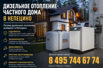 Дизельное отопление частного дома в Непецино