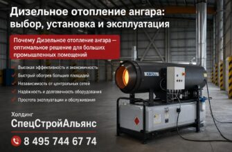 Воздушное отопление ангара