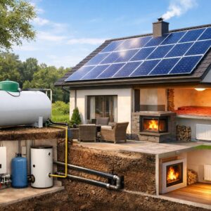 Комбинированное отопление от газгольдера