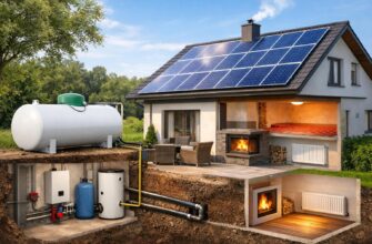 Комбинированное отопление от газгольдера