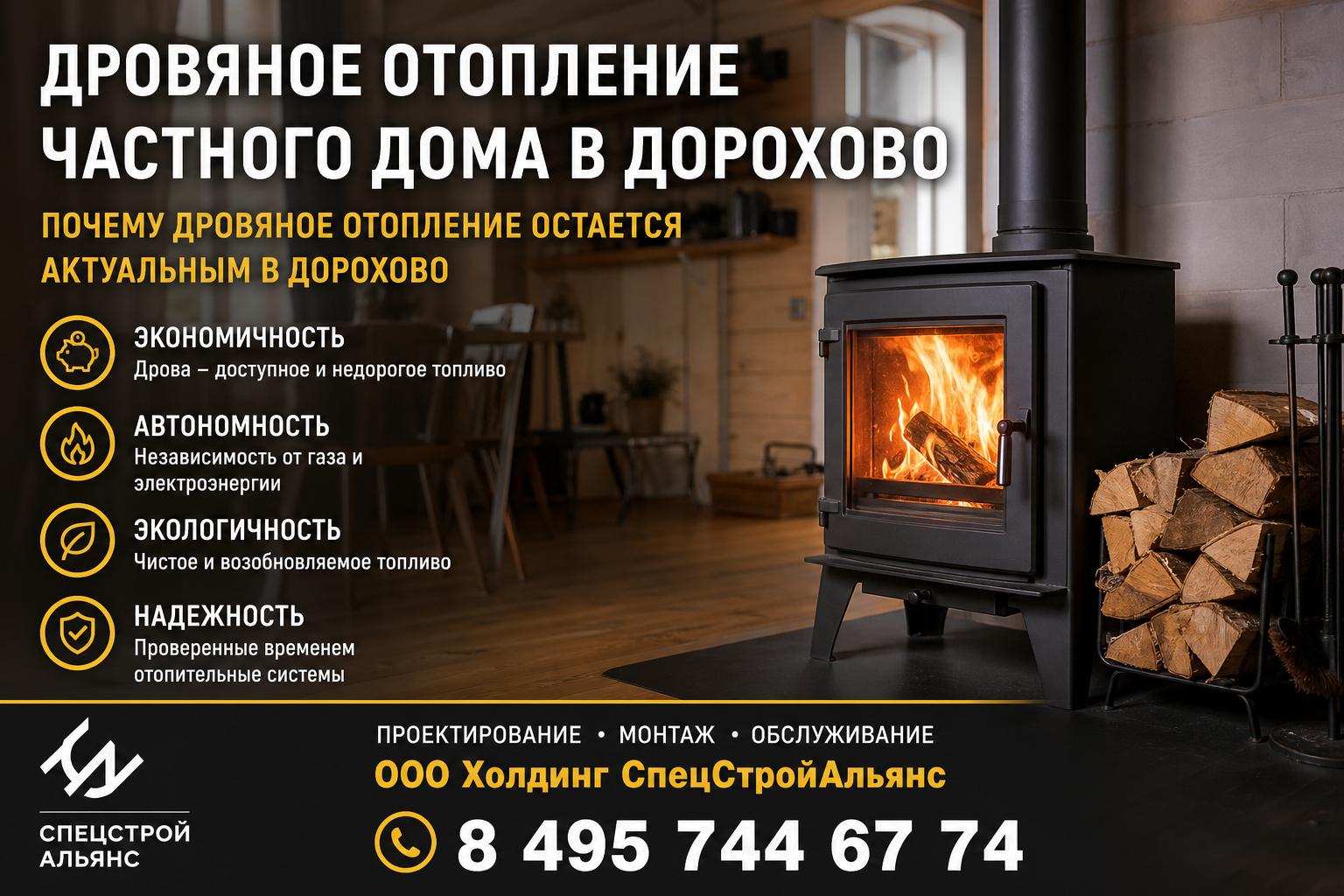 Почему дровяное отопление остается актуальным в Дорохово