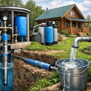 Частное водоснабжение дачи из скважины