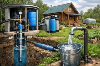 Частное водоснабжение дачи из скважины
