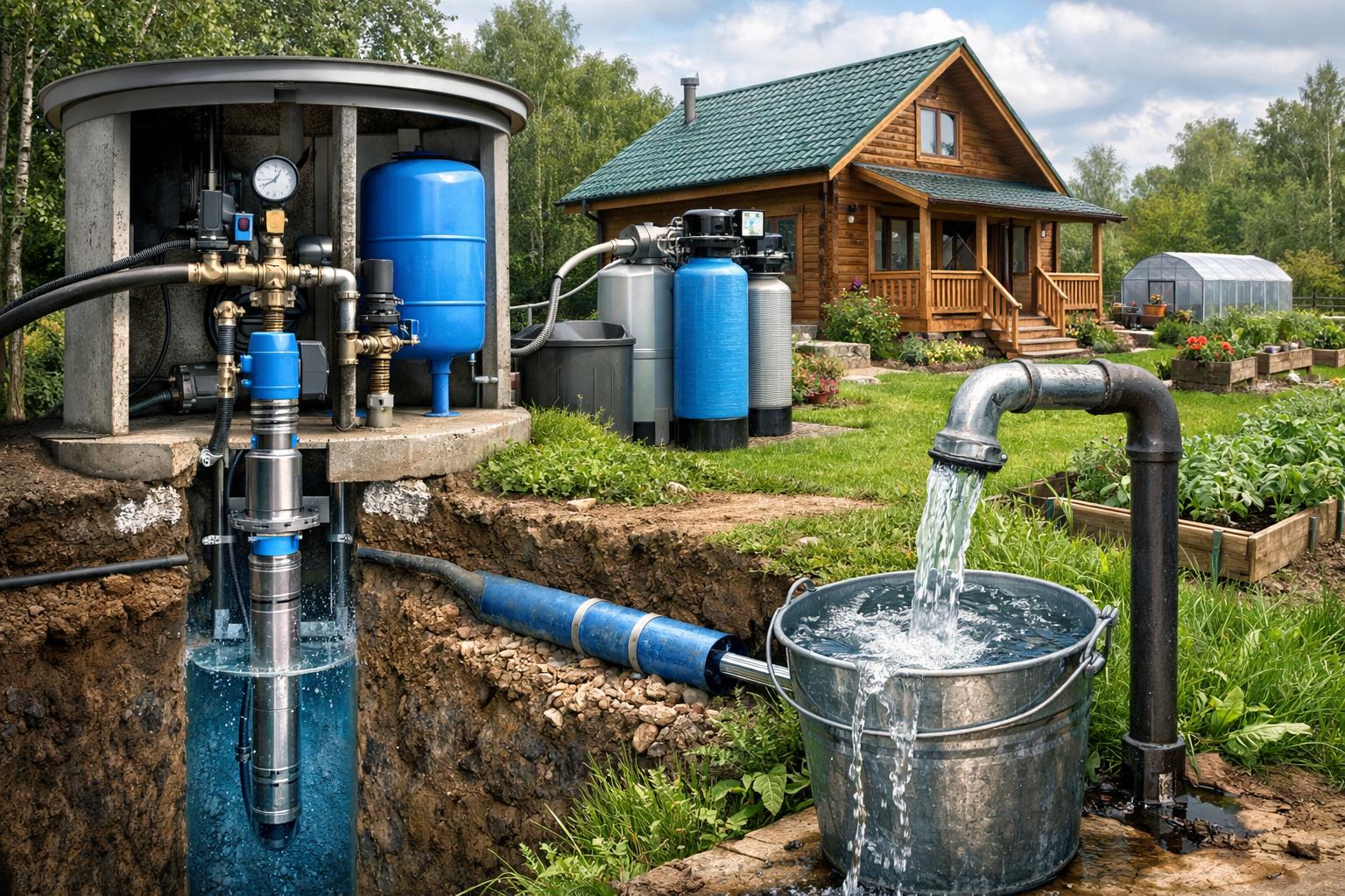 Частное водоснабжение дачи из скважины: почему это выгодно — преимущества от ООО Холдинг СпецСтройАльянс Частное водоснабжение дачи из скважины: почему это выгодно — преимущества от ООО Холдинг СпецСтройАльянс