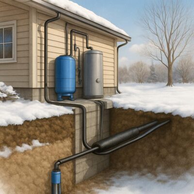 Схема зимнего водоснабжения дома