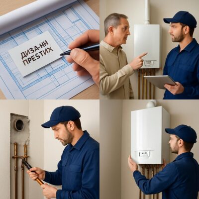 Этапы замены газового котла