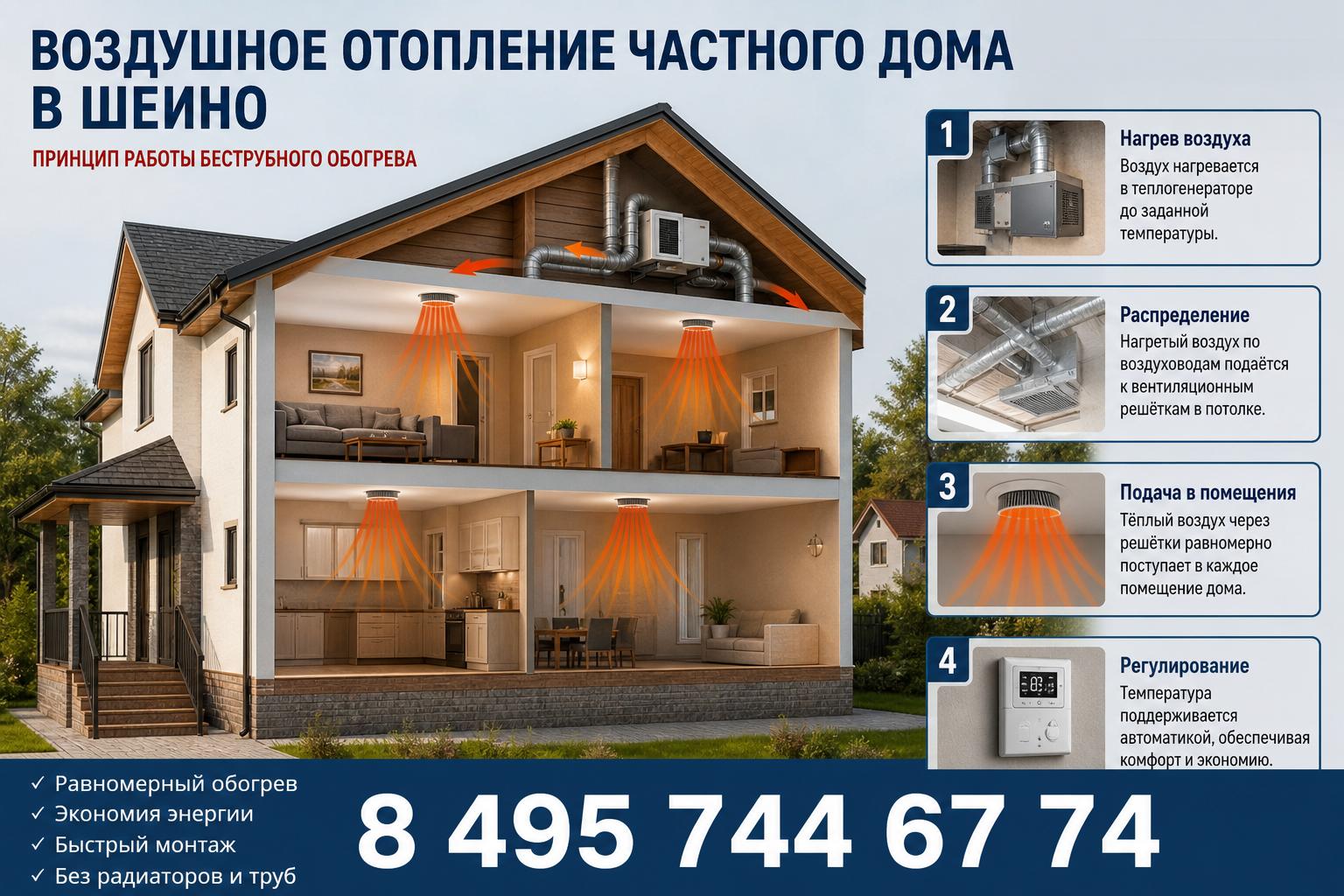 Принцип работы беструбного обогрева