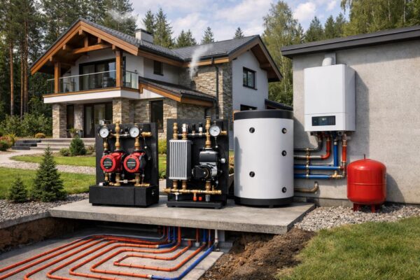 Отопление коттеджа насосными модулями