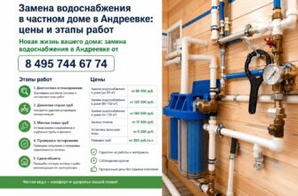Замена водоснабжения в частном доме в Андреевке