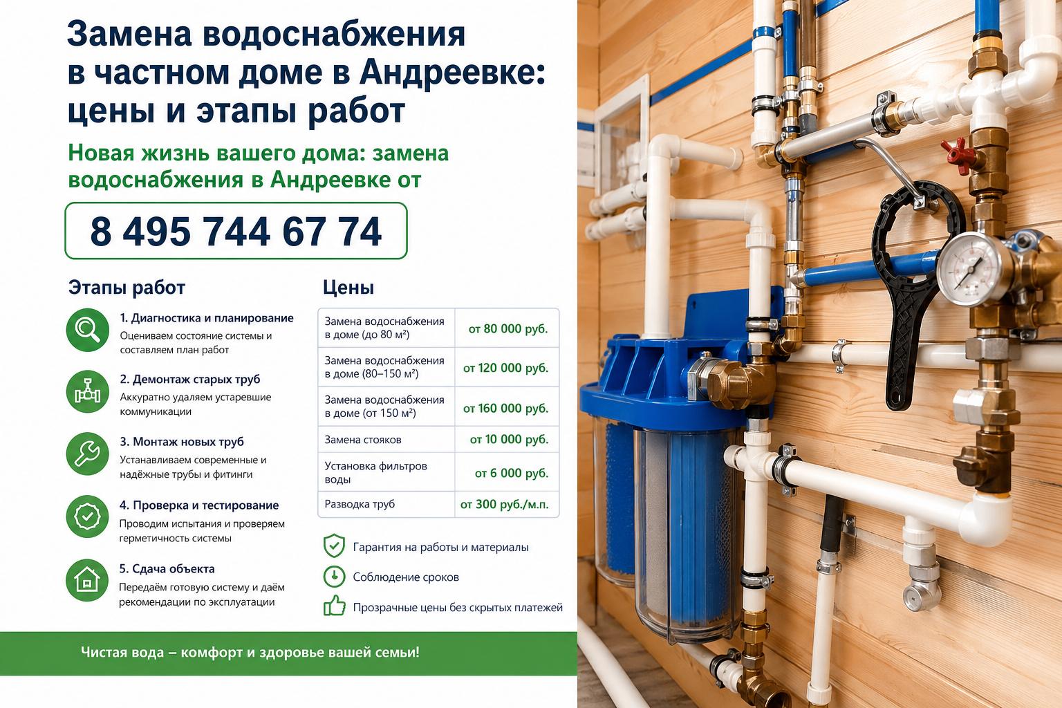 Новая жизнь вашего дома: замена водоснабжения в Андреевке от