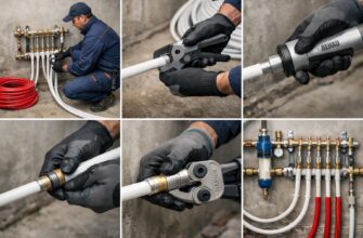 Монтаж труб Rehau