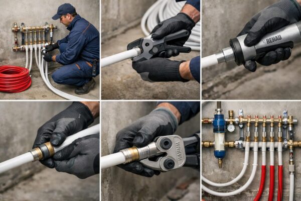 Монтаж труб Rehau