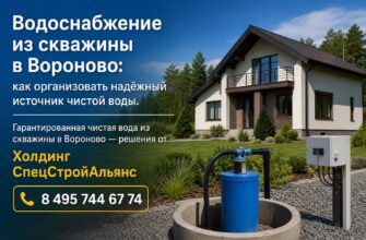 Водоснабжение из скважины в Вороново