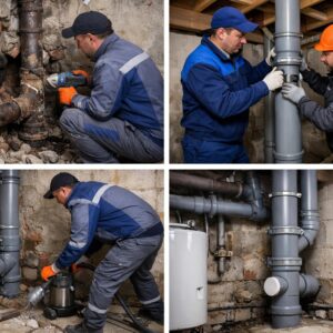 Замена стояка канализации в частном доме