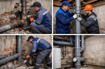 Замена стояка канализации в частном доме