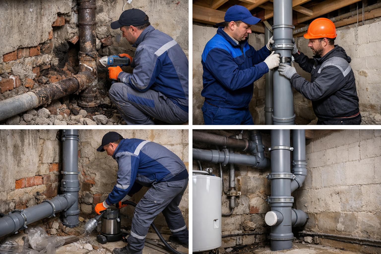 Комплексная замена стояка канализации в частном доме от ООО Холдинг СпецСтройАльянс — быстро, чисто и с гарантией