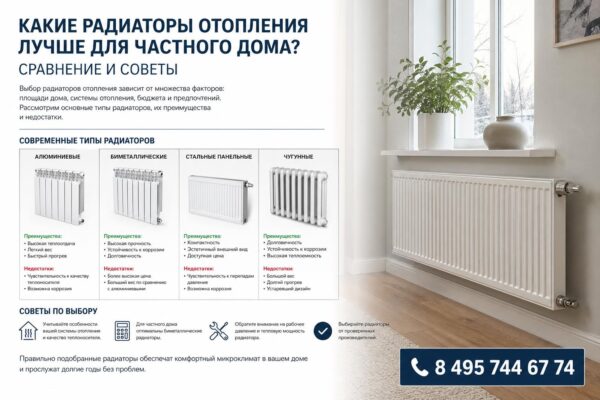 Какие радиаторы отопления лучше для частного дома