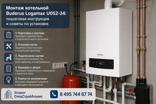 Монтаж котельной Buderus Logamax U052-24
