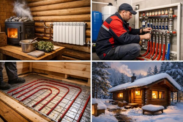 Водяное отопление бани